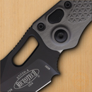 Microtech Auto Stitch S/E Folding Knife 3.75" Premium Steel Blade Gray Aluminum Handle