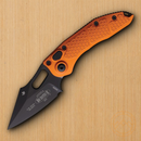 Microtech Auto Stitch S/E Folding Knife 3.75" Premium Steel Blade Orange Aluminum Handle