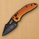 Microtech Auto Stitch S/E Folding Knife 3.75" Premium Steel Blade Orange Aluminum Handle