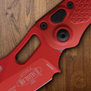 Microtech Auto Stitch S/E Folding Knife 3,75" Premium Steel Blade Red Aluminum Handle