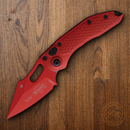 Microtech Auto Stitch S/E Folding Knife 3,75" Premium Steel Blade Red Aluminum Handle