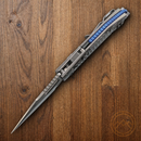 Microtech Stitch S/E Folding Knife 3.75" Stonewash Premium Steel Blade Titanium Handle