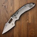 Microtech Stitch S/E Folding Knife 3.75" Stonewash Premium Steel Blade Titanium Handle