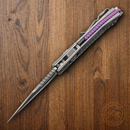 Microtech Stitch S/E Folding Knife 3.75" Stonewash Premium Steel Blade Titanium Handle