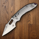 Microtech Stitch S/E Folding Knife 3.75" Stonewash Premium Steel Blade Titanium Handle