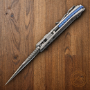 Microtech Stitch S/E Folding Knife 3.75" Stonewash Premium Steel Blade Titanium Handle