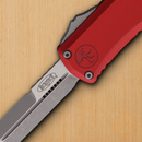 Microtech Auto Hera II Mini Folding Knife 3" Premium Steel Blade Red Aluminum Handle