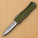 Microtech Auto Hera II Mini Folding Knife 3" Premium Steel Blade OD Green Aluminum Handle