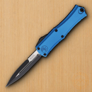 Microtech Auto Hera II Folding Knife 3" Bohler M390MK Steel Blade Blue Aluminum Handle