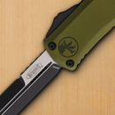 Microtech Auto Hera II Mini Folding Knife 3" Bohler M390MK Steel Blade OD Green Aluminum Handle