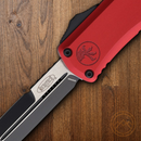 Microtech Auto Hera II Folding Knife 3" Bohler M390MK Steel Blade Red Aluminum Handle