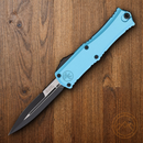 Microtech Auto Hera II Folding Knife 3" Bohler M390MK Steel Blade Turquoise Aluminum Handle