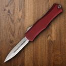 Microtech Auto Hera II Folding Knife 4" Double Edge Premium Steel Blade Merlot Aluminum Handle