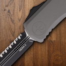 Microtech Auto Hera II D/E Folding Knife 4" Serrated Premium Steel Blade Gray Aluminum Handle