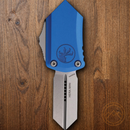 Microtech Auto Hera II Mini Folding Dagger 3" Bohler M390MK Steel Blade Blue Aluminum Handle