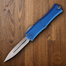 Microtech Auto Hera II Mini Folding Dagger 3" Bohler M390MK Steel Blade Blue Aluminum Handle