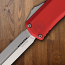 Microtech Auto Hera II Mini Folding Dagger 3" Double Edge Premium Steel Blade Red Aluminum Handle