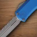 Microtech Auto Hera II Mini Folding Knife 3" Bohler M390MK Steel Blade Blue Aluminum Handle