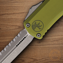 Microtech Auto Hera II Mini Folding Knife 3" Premium Steel Blade OD Green Aluminum Handle