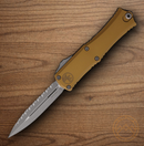 Microtech Auto Hera II Mini Folding Knife 3" Bohler M390MK Steel Blade Tan Aluminum Handle