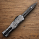 Microtech Auto Hera II Mini Folding Knife 3" Bohler M390MK Steel Blade Gray Aluminum Handle