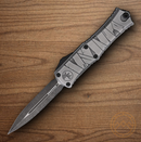 Microtech Auto Hera II Mini Folding Knife 3" Bohler M390MK Steel Blade Gray Aluminum Handle