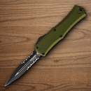 Auto Hera II Mini Folding Knife 3" Bohler M390MK Steel Blade OD Green Aluminum Handle