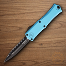 Auto Hera II Mini Folding Knife 3" Premium Steel Blade Turquoise Aluminum Handle