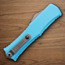 Microtech Auto Hera II Mini Folding Knife 3" Bohler M390MK Steel Blade Turquoise Aluminum Handle