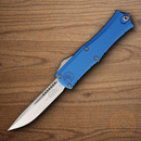 Microtech Auto Hera II Mini Folding Knife 3" Bohler M390MK Steel Blade Blue Aluminum Handle