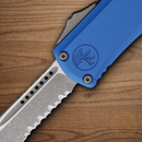 Microtech Auto Hera II Mini Folding Knife 3" Bohler M390MK Steel Blade Blue Aluminum Handle