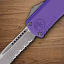 Microtech Auto Hera II Mini Folding Knife 3" Bohler M390MK Steel Blade Purple Aluminum Handle