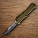 Microtech Auto Hera II Mini Folding Knife 3" Bohler M390MK Steel Blade OD Green Aluminum Handle