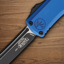 Microtech Auto Hera II Mini Folding Knife 3" Bohler M390MK Steel Blade Blue Aluminum Handle