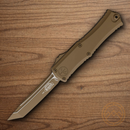 Microtech Auto Hera II Mini Folding Knife 3" Bohler M390MK Steel Blade Dark Earth Aluminum Handle
