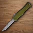 Microtech Auto Hera II Folding Knife 4" Bohler M390MK Steel Blade OD Green Aluminum Handle