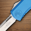 Microtech Auto Hera II Folding Knife 4" Premium Steel Blade Blue Aluminum Handle