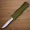 Microtech Auto Hera II Folding Knife 4" Bohler M390MK Steel Blade OD Green Aluminum Handle