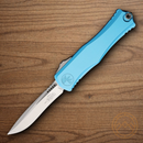 Microtech Auto Hera II Folding Knife 4" Premium Steel Blade Turquoise Aluminum Handle