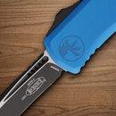 Microtech Auto Hera II Folding Knife 4" Premium Steel Blade Blue Aluminum Handle