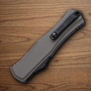 Microtech Auto Hera II Folding Knife 4" Bohler M390K Steel Blade Gray Aluminum Handle