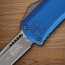 Microtech Auto Hera II Mini Folding Knife 3" Bohler M390MK Steel Blade Blue Aluminum Handle