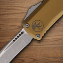 Microtech Auto Hera II Mini Folding Knife 3" Bohler M390MK Steel Blade Tan Aluminum Handle