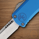 Microtech Auto Hera II Mini Folding Knife 3" Bohler M390MK Steel Blade Blue Aluminum Handle