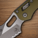 Microtech Stitch Folding Knife 3.75" Bohler M390MK Steel Blade OD Green Aluminum Handle