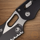 Microtech Stitch Folding Knife 3.75" Bohler M390MK Steel Blade Black G10 Handle