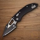 Microtech Stitch Folding Knife 3.75" Bohler M390MK Steel Blade Black G10 Handle