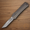 Microtech Auto Glykon Folding Knife 4" Premium Steel Blade Gray/Black Handle