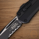 Microtech Auto Glykon Folding Knife 4" Premium Steel Blade Black Aluminum Handle