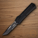 Microtech Auto Glykon Folding Knife 4" Premium Steel Blade Black Aluminum Handle